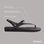 Havaianas - Flash Urban, Sandales Confortables, Élégantes et Polyvalentes, Fermeture à la Cheville, Lanières Métallisées Croisée