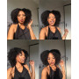 Perruque Afro Courte Cheveux Humains Naturels Brésilienne Afro Bouclée Cheveux Humains Naturels pour Femmes Noires 16 Pouces