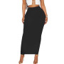 Jupe crayon longue pour femme - Taille haute - Été - Automne - Y2K Club - Moulante - Maxi jupes moulantes