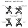 Kinderkraft ESME Poussette 3 en 1 avec porte-bébé Mink PRO I-Size, système de voyage, poussette bébé, poussette pliable, pour no