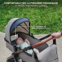 Kinderkraft ESME Poussette 3 en 1 avec porte-bébé Mink PRO I-Size, système de voyage, poussette bébé, poussette pliable, pour no
