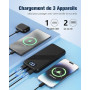 Batterie Externe, 10000mAh Power Bank, 22.5W Batterie Portable USB C Input & Output PD3.0 QC4.0 Charge Rapide Chargeur Portable