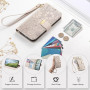 Ysnzaq Coque pour Samsung Galaxy S26 Ultra avec Porte Carte,avec Motif de Fleur et Feuilles en Relief,Cuir Rabat Folio Pochette