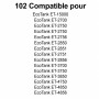 Recharge Encre 102 102BK C13T03R140 Compatible pour Epson ET-2700 ET-2750 ET-2756 ET-3700 ET-3750 ET-4750 ET-15000 Noir 135 ML
