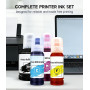 ULTRICS Kit de Recharge d'encre Universelle pour imprimantes CISS et Cartouches d'encre compatibles avec Epson Canon, Brother, D