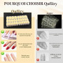 Qufiiry 600 Pcs Faux Ongles Autocollants, 15 Tailles Gel Pad Ongles, Patch Ongles Autocollant pour Faux Ongles, Imperméable, Pou