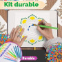 Kit Peinture Mandala, Outils de Pointillage (Dotting Tools), Set Peinture sur Galets et Pierres avec Pochoirs, Pinceaux, Trousse
