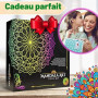 Kit Peinture Mandala, Outils de Pointillage (Dotting Tools), Set Peinture sur Galets et Pierres avec Pochoirs, Pinceaux, Trousse