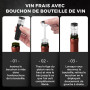 Rafraichisseur de Bouteille de Vin Bâton - 3 en 1: 2 Tiges Refroidissement Acier + Aérateur Décanteur + Anti-Goutte | Ensembles 