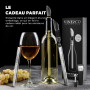 Rafraichisseur de Bouteille de Vin Bâton - 3 en 1: 2 Tiges Refroidissement Acier + Aérateur Décanteur + Anti-Goutte | Ensembles 