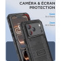 Beeasy Coque Étanche pour iPhone 17 Pro Max– [IP68 + Protection Militaire 360°] Métal Renforcé, Protège-écran Intégré – pour Ext