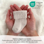LaLoona - Lot de Chaussette Bebe (0-3 mois) - 6 Paires de Chaussettes Chaudes Bébé en Coton Mélangé, Testées OekoTex 100 - Beige