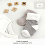 LaLoona - Lot de Chaussette Bebe (0-3 mois) - 6 Paires de Chaussettes Chaudes Bébé en Coton Mélangé, Testées OekoTex 100 - Beige