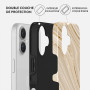 BURGA Coque Unisexe pour iPhone 16 Plus – Design Hybride Double Couche avec TPU Anti-Choc, Finition Résistante aux Rayures et Re