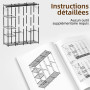 AQRA Portant à Vêtements, Conception de Porte-Pantalons Professionnel,9 Étagères Hauteur Réglable,5 Barres,4 Options d'Assemblag