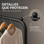 Edihome, Portant a Vetement, Double, 110X150X54 cm, pour Chambre, Robuste, en Métal, avec Support pour Support à Chaussures, des