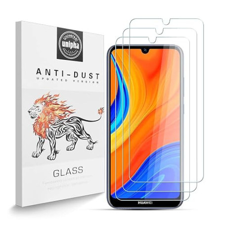 Zidwzidwei Verre Trempé Protecteur D'écran pour Huawei Y6S [3 pièces], Dureté 9H, Haute Définition Sans Bulle, Résistant à la Ra