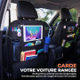 Huckaboo Organisateur Voiture Enfant - Rangement voiture enfant, Nombreuses poches, Support tablette, Noir, Lot de 2