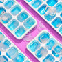 4 Pièces bacs à glaçons en silicone avec couvercle,Moule à Glaçons,Certifié LFGB - Sans BPA,bacs à glaçons carrés faciles à reti