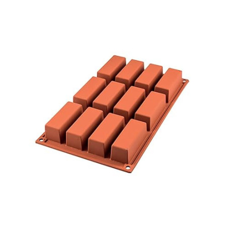 silikomart | SF026 Moule en silicone pour MINI CAKE Monoportions, antiadhésif, 12 Mini Cakes, Lot de 1 Moule à gâteau, 79 x 29 m