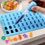 Gemtte Moules à Bonbons en Silicone, 4 Pièces Moule à Bonbon Gommeux avec 2 Pipettes, Moule Bonbon Silicone Réutilisable, Idéal