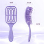 Brencco Brosse Cheveux Bouclés, Brosse a Cheveux Demelante Magique Anti-Casse & Anti-Statique, pour Boucles, Lisses, Épais ou Fi