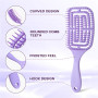 Brencco Brosse Cheveux Bouclés, Brosse a Cheveux Demelante Magique Anti-Casse & Anti-Statique, pour Boucles, Lisses, Épais ou Fi