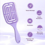 Brencco Brosse Cheveux Bouclés, Brosse a Cheveux Demelante Magique Anti-Casse & Anti-Statique, pour Boucles, Lisses, Épais ou Fi