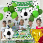 Ballon Anniversaire Football 5 Ans, Football Anniversaire Décoration 5 Ans Enfants, Décorations de Fête de Football, Ballon Vert