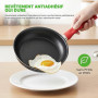 NutriChef Batterie de Cuisine 21 Pièces Antiadhésive – Casseroles Poêles Moules Ronds Carrés Pain Muffins Plaque Pizza Plaque Bi