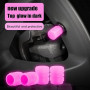 GNALIA Bouchons De Valve Auto，20 Pcs Bouchons De Valve Auto Luminescents，5-Couleurs L'Universel Fluorescent Bouchons De Valve De