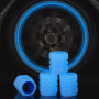 GNALIA Bouchons De Valve Auto，20 Pcs Bouchons De Valve Auto Luminescents，5-Couleurs L'Universel Fluorescent Bouchons De Valve De