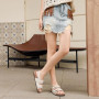Jifenkla Mules Sandales Femme,Antidérapantes Sabots Été Plates En Liège Sandales Homme,Réglables Boucles Plateforme Chaussons Mo