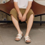Jifenkla Mules Sandales Femme,Antidérapantes Sabots Été Plates En Liège Sandales Homme,Réglables Boucles Plateforme Chaussons Mo