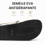 Jifenkla Mules Sandales Femme,Antidérapantes Sabots Été Plates En Liège Sandales Homme,Réglables Boucles Plateforme Chaussons Mo