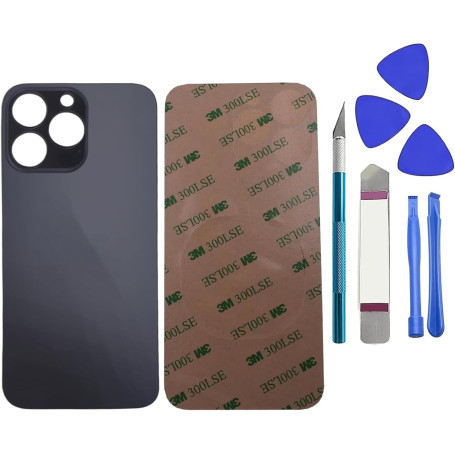 Dakexiong 13 Pro Max Vitre arrière de Rechange pour iPhone 13 Pro Max avec kit d'outils de réparation(Graphite)