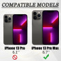 Dakexiong 13 Pro Max Vitre arrière de Rechange pour iPhone 13 Pro Max avec kit d'outils de réparation(Graphite)