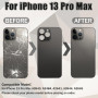 Dakexiong 13 Pro Max Vitre arrière de Rechange pour iPhone 13 Pro Max avec kit d'outils de réparation(Graphite)