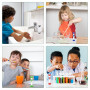 Lot de 6 sabliers Enfants colorés en Acrylique – 30s, 1, 2, 3, 5, 10 Min – pour Classe, Maison, Chambre Enfant – Apprentissage d
