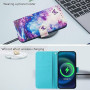 ILING Coque pour Samsung Galaxy A17 5G/4G, Élégante Fleurs et Animés Mignons Femme Étui, Portefeuille PU en Cuir Flip Antichoc H
