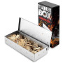 RoseFlower Boîte Fumeur Barbecue en INOX, BBQ Générateur de Fumée Fonctionne avec Barbecue au Charbon de Bois électrique ou Fumo
