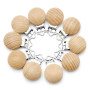 RUBY Lot de 10 clips de tétine en bois pour bébé - Empêche la chute ou la perte de la tétine - Accessoires pour bricolage et bri