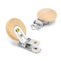 RUBY Lot de 10 clips de tétine en bois pour bébé - Empêche la chute ou la perte de la tétine - Accessoires pour bricolage et bri