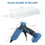 Pistolet à Colle Chaude sans fil 100W, Pistolet a Colle Chaude Compatible Avec Makita 18V et Bâtons de Colle, Pour le Bricolage,