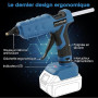 Pistolet à Colle Chaude sans fil 100W, Pistolet a Colle Chaude Compatible Avec Makita 18V et Bâtons de Colle, Pour le Bricolage,