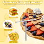 Hemobllo Râteau à Crêpes en Acier Inoxydable (19 cm), Rozell Professionnel pour Poêle et Crêpière, Étaleur de Pâte Répartiteur M