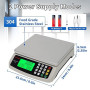 KNSWE Balance de Cuisine Professionnelle 40kg Grande Balance Alimentaire Electronique Numérique de Précision 1g Acier Inoxydable