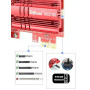 Carte WiFi 5400Mbps PCIe WiFi 6E Bluetooth5.3, Intel WiFi 6E AX210, Tri-Bandes (6GHz/5GHz/2.4GHz) Carte WiFi 6 pour PC Win 11/10