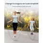 RENPHO Corde à Sauter Intelligente avec Compteur, Corde à Sauter sans Fil Réglable, App Données d'Analyse, Corde a Sauter Fitnes