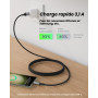 INIU Câble USB C [Lot de 5], Cable USB vers USB C 3,1A Charge Rapide, Cable Type C en Nylon pour Chargeur iPhone 15 Samsung Gala